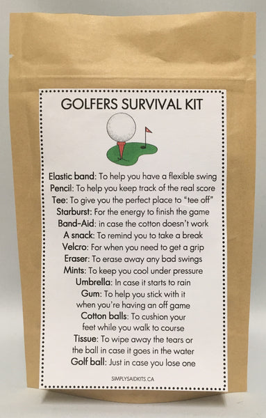 Golfer Survival Kit